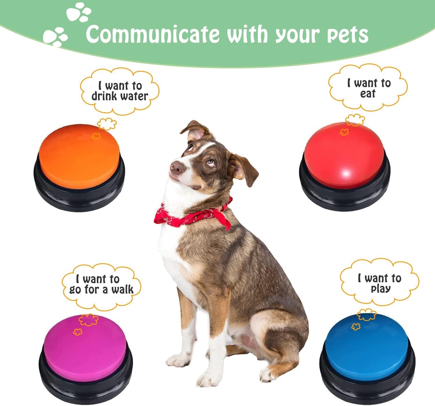 Dog Training Voice Recording Button