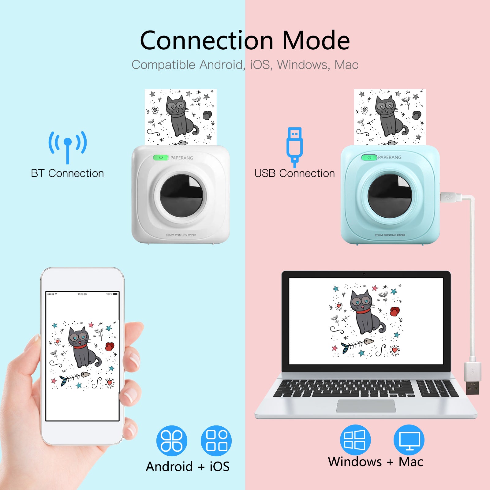 Portable Bluetooth Label Printer