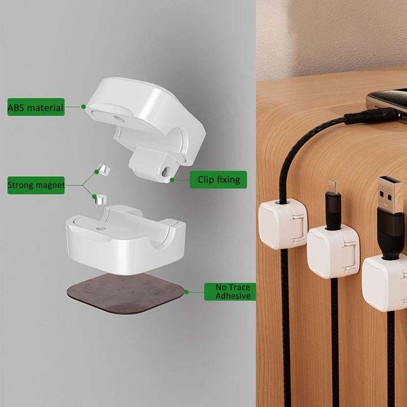 Under Desk Magnetic Cable Clip
